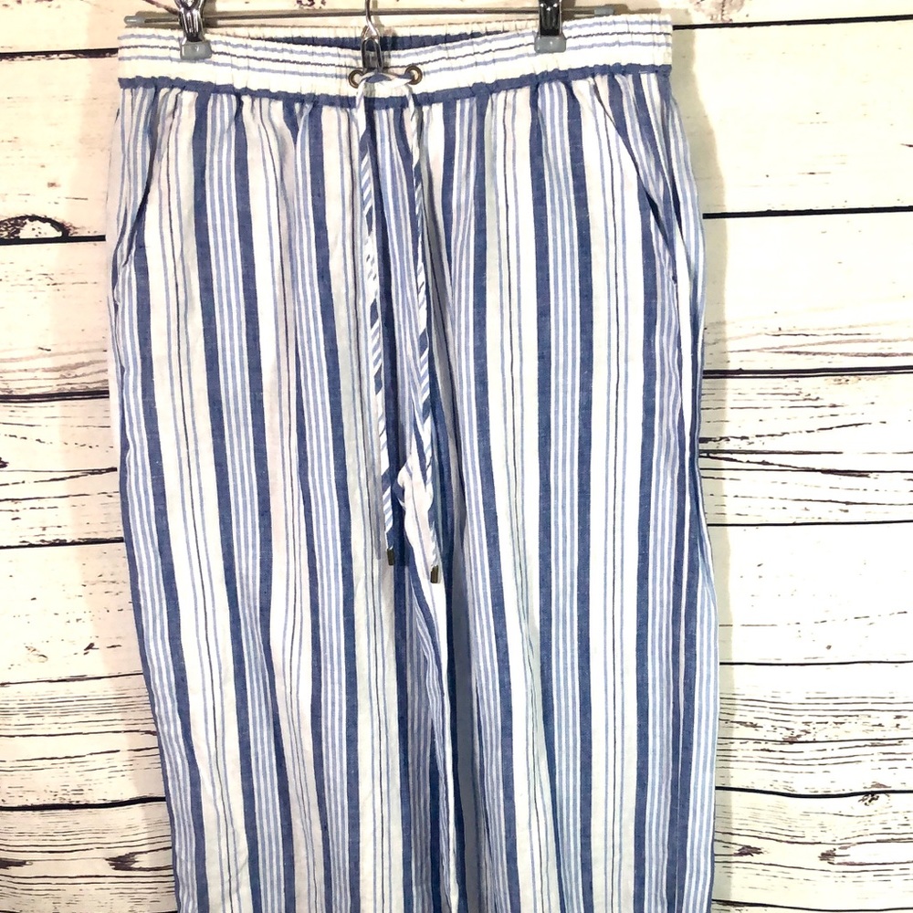 ❎SOLD❎Michael Kors 100% Linen Striped Palazzo Pant